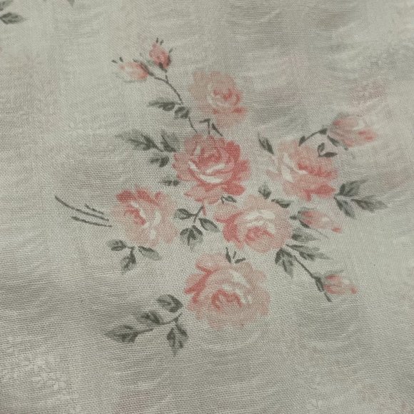 Appel Vintage Women's Prairie Zip Robe, Delicate Rose Pattern, White Pink, M - Picture 6 of 9